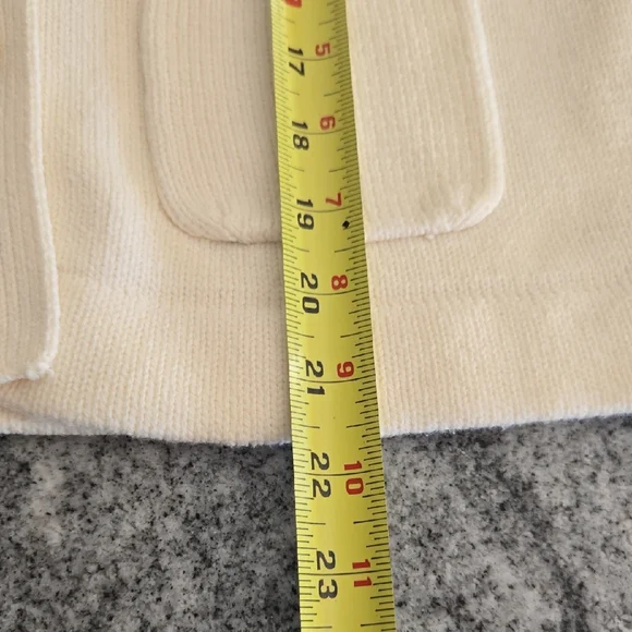 J. Jill Women's Small Cream Button Front Pocket Work Casual Cotton Cardigan - Picture 14 of 14